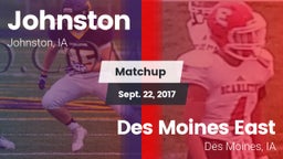 Matchup: Johnston  vs. Des Moines East  2017