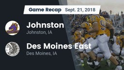 Recap: Johnston  vs. Des Moines East  2018