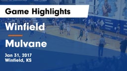 Winfield  vs Mulvane  Game Highlights - Jan 31, 2017
