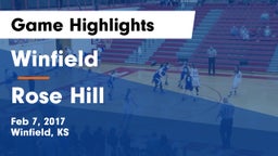 Winfield  vs Rose Hill  Game Highlights - Feb 7, 2017