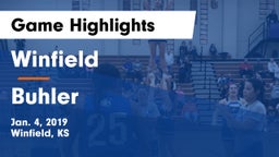 Winfield  vs Buhler  Game Highlights - Jan. 4, 2019