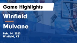 Winfield  vs Mulvane  Game Highlights - Feb. 14, 2023