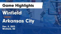 Winfield  vs Arkansas City  Game Highlights - Dec. 8, 2023