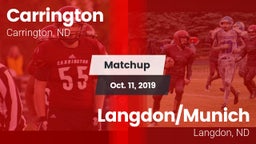 Matchup: Carrington High vs. Langdon/Munich  2019