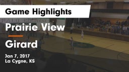 Prairie View  vs Girard Game Highlights - Jan 7, 2017