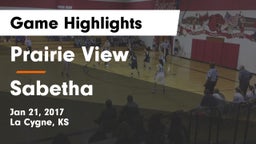 Prairie View  vs Sabetha  Game Highlights - Jan 21, 2017