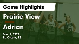 Prairie View  vs Adrian  Game Highlights - Jan. 5, 2024