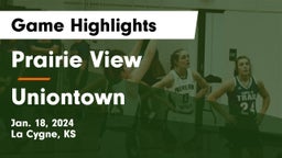 Prairie View  vs Uniontown  Game Highlights - Jan. 18, 2024