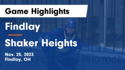 Findlay  vs Shaker Heights  Game Highlights - Nov. 25, 2023
