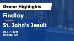 Findlay  vs St. John's Jesuit  Game Highlights - Dec. 7, 2023