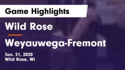 Wild Rose  vs Weyauwega-Fremont  Game Highlights - Jan. 21, 2020