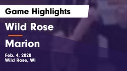 Wild Rose  vs Marion  Game Highlights - Feb. 4, 2020