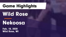 Wild Rose  vs Nekoosa  Game Highlights - Feb. 18, 2020
