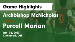 Archbishop McNicholas  vs Purcell Marian  Game Highlights - Jan. 31, 2023