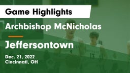 Archbishop McNicholas  vs Jeffersontown  Game Highlights - Dec. 21, 2022