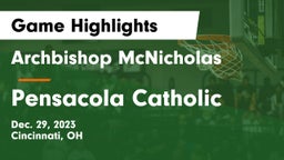 Archbishop McNicholas  vs Pensacola Catholic  Game Highlights - Dec. 29, 2023
