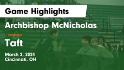 Archbishop McNicholas  vs Taft  Game Highlights - March 2, 2024
