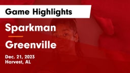 Sparkman  vs Greenville  Game Highlights - Dec. 21, 2023
