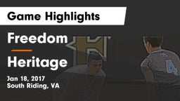 Freedom  vs Heritage  Game Highlights - Jan 18, 2017
