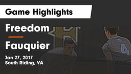 Freedom  vs Fauquier  Game Highlights - Jan 27, 2017