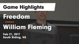 Freedom  vs William Fleming Game Highlights - Feb 21, 2017