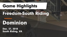 Freedom-South Riding  vs Dominion  Game Highlights - Dec. 27, 2018