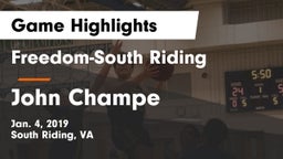 Freedom-South Riding  vs John Champe   Game Highlights - Jan. 4, 2019