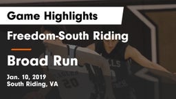 Freedom-South Riding  vs Broad Run  Game Highlights - Jan. 10, 2019
