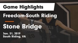 Freedom-South Riding  vs Stone Bridge  Game Highlights - Jan. 31, 2019