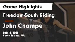 Freedom-South Riding  vs John Champe   Game Highlights - Feb. 8, 2019