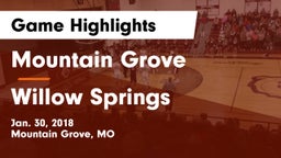 Mountain Grove  vs Willow Springs Game Highlights - Jan. 30, 2018