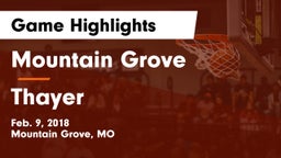 Mountain Grove  vs Thayer Game Highlights - Feb. 9, 2018