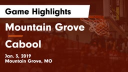 Mountain Grove  vs Cabool Game Highlights - Jan. 3, 2019
