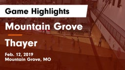 Mountain Grove  vs Thayer  Game Highlights - Feb. 12, 2019