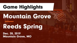 Mountain Grove  vs Reeds Spring  Game Highlights - Dec. 28, 2019