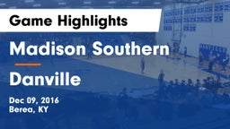 Madison Southern  vs Danville  Game Highlights - Dec 09, 2016