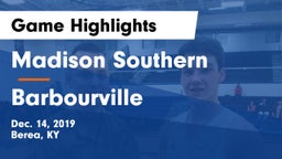 Madison Southern  vs Barbourville  Game Highlights - Dec. 14, 2019