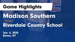 Madison Southern  vs Riverdale Country School Game Highlights - Jan. 4, 2020