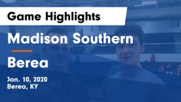 Madison Southern  vs Berea Game Highlights - Jan. 10, 2020