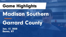 Madison Southern  vs Garrard County  Game Highlights - Jan. 17, 2020