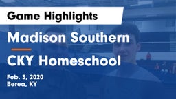Madison Southern  vs CKY Homeschool Game Highlights - Feb. 3, 2020