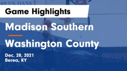 Madison Southern  vs Washington County  Game Highlights - Dec. 28, 2021