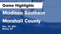 Madison Southern  vs Marshall County  Game Highlights - Dec. 29, 2021