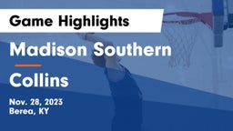 Madison Southern  vs Collins  Game Highlights - Nov. 28, 2023