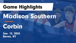 Madison Southern  vs Corbin  Game Highlights - Jan. 13, 2024