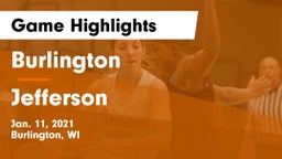 Burlington  vs Jefferson  Game Highlights - Jan. 11, 2021