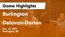Burlington  vs Delavan-Darien  Game Highlights - Jan. 13, 2021