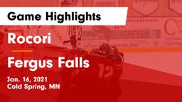 Rocori  vs Fergus Falls  Game Highlights - Jan. 16, 2021