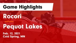 Rocori  vs Pequot Lakes  Game Highlights - Feb. 12, 2021