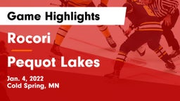 Rocori  vs Pequot Lakes  Game Highlights - Jan. 4, 2022